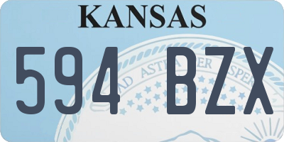 KS license plate 594BZX
