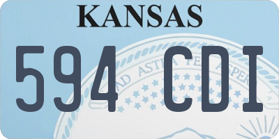 KS license plate 594CDI