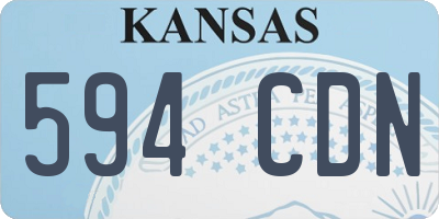 KS license plate 594CDN