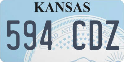 KS license plate 594CDZ