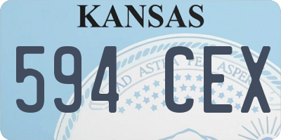 KS license plate 594CEX