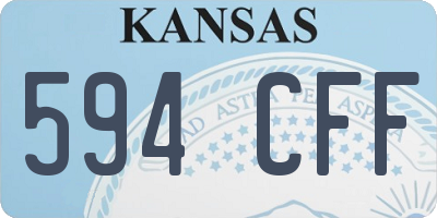 KS license plate 594CFF