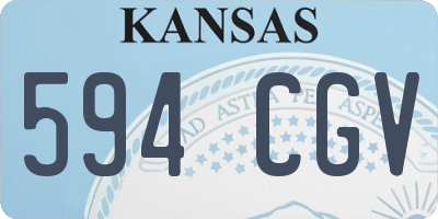KS license plate 594CGV
