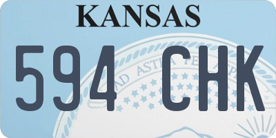 KS license plate 594CHK