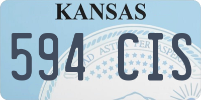 KS license plate 594CIS