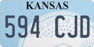 KS license plate 594CJD