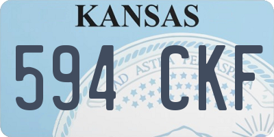 KS license plate 594CKF