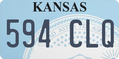 KS license plate 594CLQ