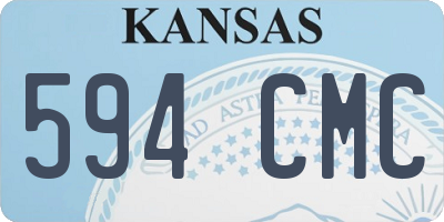 KS license plate 594CMC