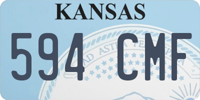 KS license plate 594CMF