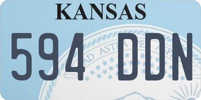 KS license plate 594DDN