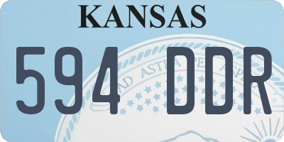 KS license plate 594DDR