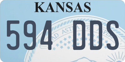 KS license plate 594DDS