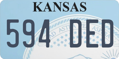 KS license plate 594DED