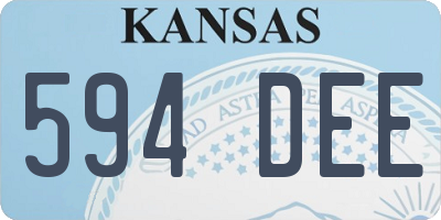 KS license plate 594DEE