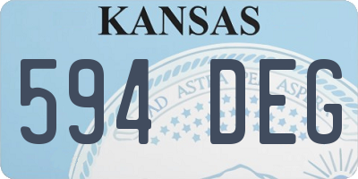 KS license plate 594DEG