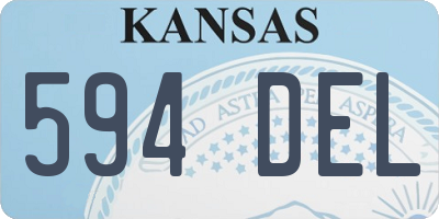 KS license plate 594DEL