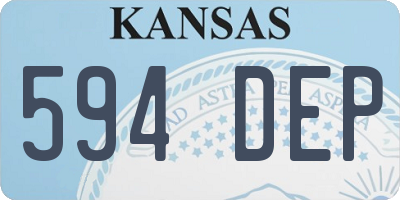 KS license plate 594DEP