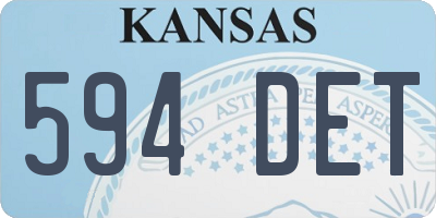 KS license plate 594DET