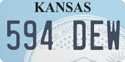 KS license plate 594DEW