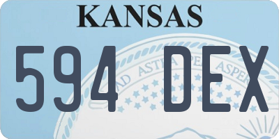 KS license plate 594DEX