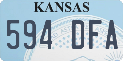 KS license plate 594DFA