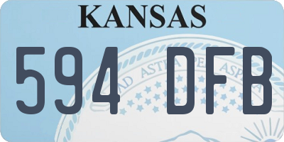 KS license plate 594DFB