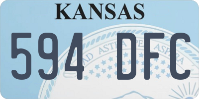 KS license plate 594DFC