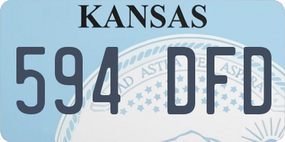 KS license plate 594DFD