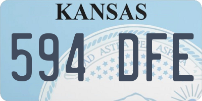 KS license plate 594DFE