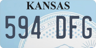 KS license plate 594DFG