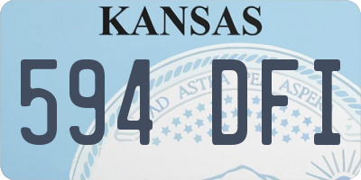 KS license plate 594DFI