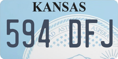 KS license plate 594DFJ