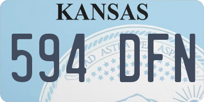 KS license plate 594DFN