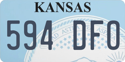 KS license plate 594DFO