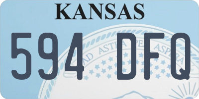 KS license plate 594DFQ