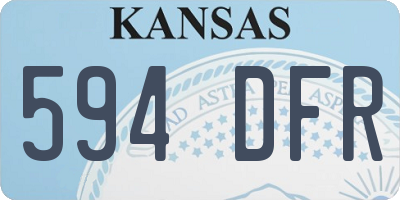 KS license plate 594DFR