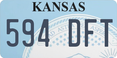 KS license plate 594DFT