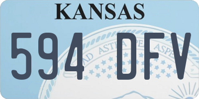 KS license plate 594DFV