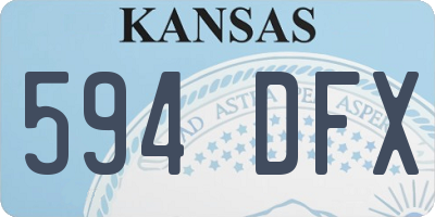 KS license plate 594DFX