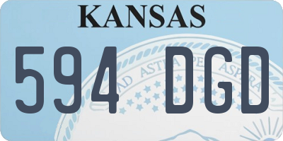 KS license plate 594DGD