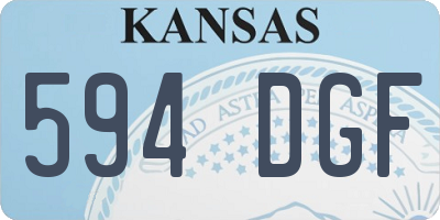 KS license plate 594DGF
