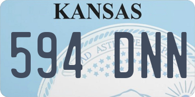 KS license plate 594DNN