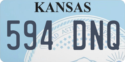 KS license plate 594DNQ