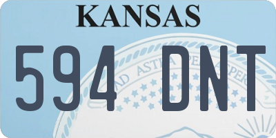 KS license plate 594DNT