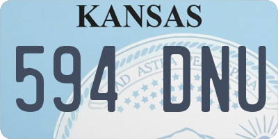 KS license plate 594DNU