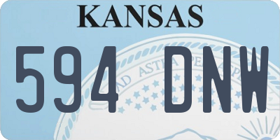 KS license plate 594DNW
