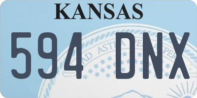 KS license plate 594DNX