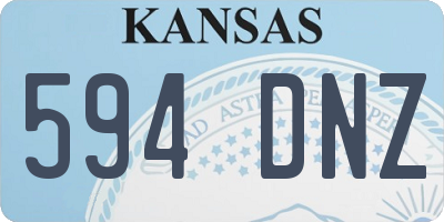 KS license plate 594DNZ