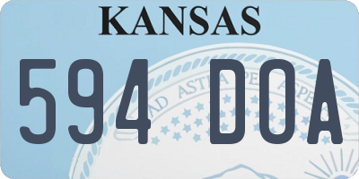 KS license plate 594DOA